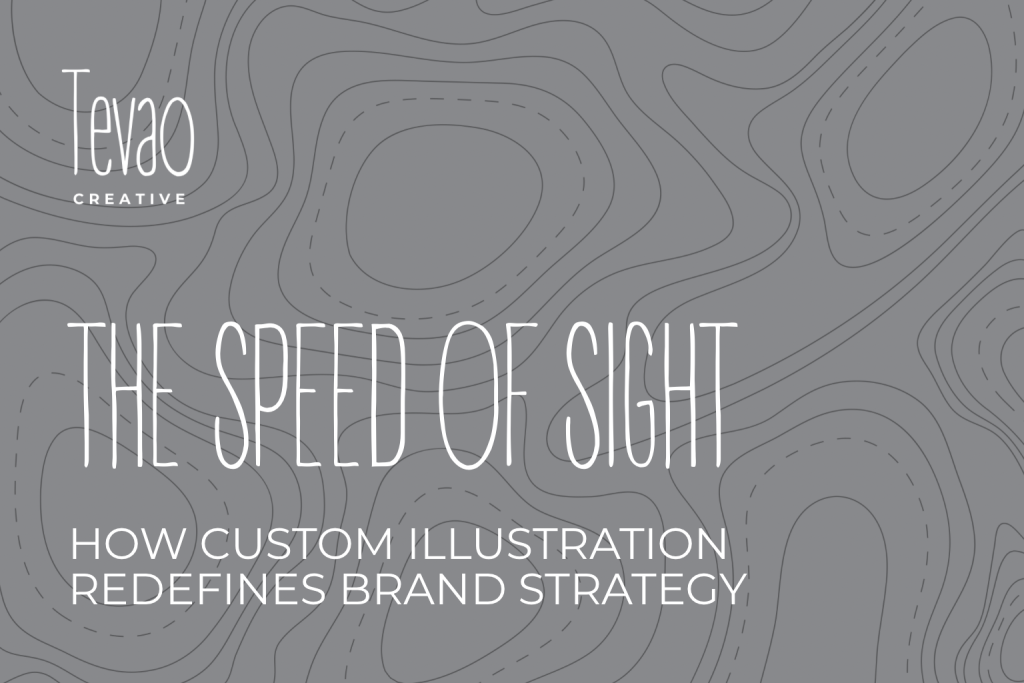Golden path cutting through data noise representing efficient visual brand communication.