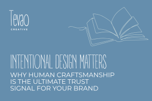 A high-end hero image representing intentional design and human craftsmanship in modern branding.